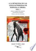Libro A la búsqueda de las lenguas perdidas de hispania (r) Iberia. Vol. 1