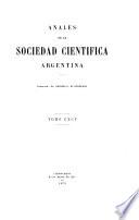 Libro Anales de la Sociedad Científica Argentina