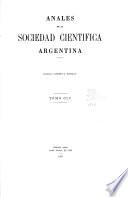 Libro Anales de la Sociedad Científica Argentina