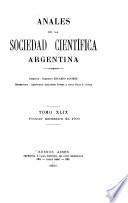 Libro Anales de la Sociedad Científica Argentina
