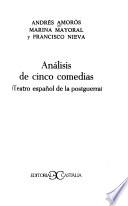 Libro Análisis de cinco comedias