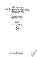 Libro Antología de la poesía española (1939-1975)