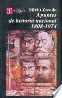 Libro Apuntes de historia nacional, 1808-1974