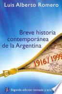 Libro Breve historia contemporánea de la Argentina