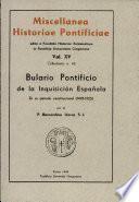 Libro Bulario Pontificio de la Inquisition