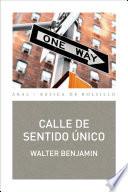 Libro Calle de sentido único