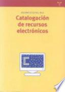 Libro Catalogación de recursos electrónicos