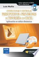 Libro Confeccionar y controlar presupuestos y previsiones de tesorería con excel