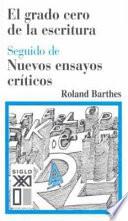 Libro El grado cero de la escritura