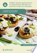 Libro Gestión gastronómica en alojamientos ubicados en entornos rurales y/o naturales. HOTU0109