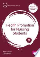 Libro Health Promotion for Nursing Students