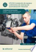 Libro Instalación de equipos y elementos de sistemas de automatización industrial. ELEM0311