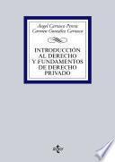 Libro Introducción al Derecho y fundamentos de Derecho privado