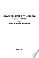Libro Juan Talavera y Heredia
