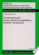 Libro La intensificación como categoría pragmática: revisión y propuesta