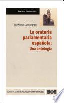 Libro La oratoria parlamentaria española. Una antología