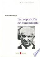 Libro La proposición del fundamento