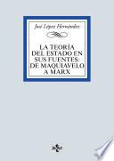 Libro La teoría del Estado en sus fuentes: de Maquiavelo a Marx