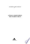 Libro Léxico disponible de Puerto Rico