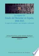 Libro Los orígenes del estado del bienestar en España, 1900-1945