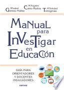 Libro Manual para investigar en educación