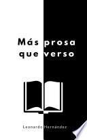 Libro Más prosa que verso