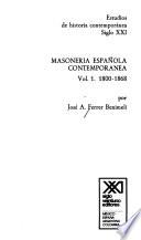 Libro Masonería española contemporánea: 1800-1868