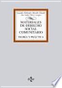 Libro Materiales de Derecho Social Comunitario