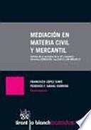Libro Mediación en materia civil y mercantil