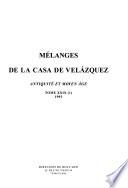 Libro Mélanges de la Casa de Velázquez