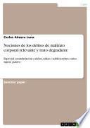 Libro Nociones de los delitos de maltrato corporal relevante y trato degradante
