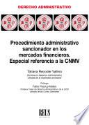 Libro Procedimiento administrativo sancionador en los mercados financieros