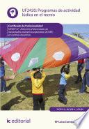 Libro Programas de actividad lúdica en el recreo. SSCE0112