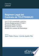 Libro Régimen Legal del Contrato de Teletrabajo