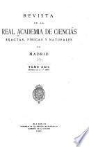 Revista de la Real Academia de Ciencias Exactas, Físicas y Naturales de Madrid