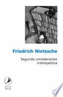 Libro Segunda consideración intempestiva