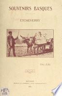 Libro Souvenirs basques : Etcheverry