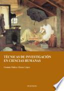 Libro Técnicas de investigación en ciencias humanas