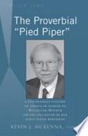 Libro The Proverbial Pied Piper
