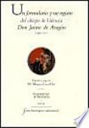 Libro Un formulari i un registre del bisbe de València Jaume d'Aragó (segle XIV)