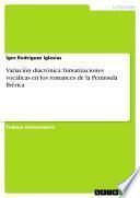 Libro Variación diacrónica: bimatizaciones vocálicas en los romances de la Península Ibérica