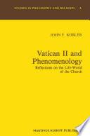 Libro Vatican II and Phenomenology